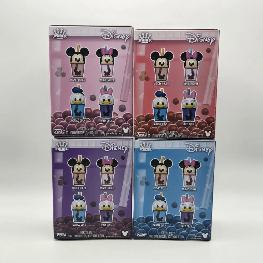 Funko Minis Disney Mickey Minnie Donald Daisy Boba Vinyl Figures 4 Pack Set NEW